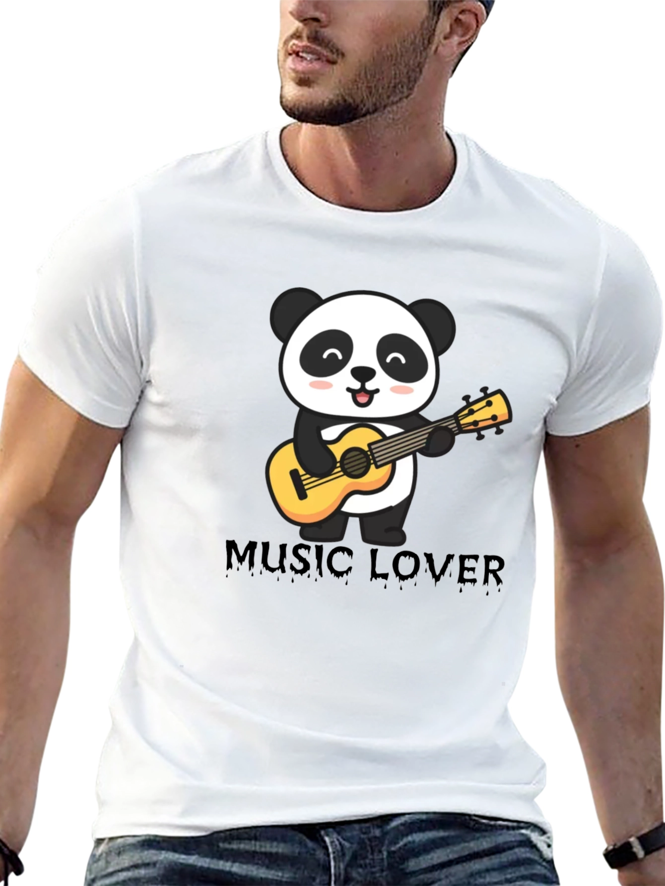 Panda Music Lover T-Shirt - Cute Guitar Player Tee