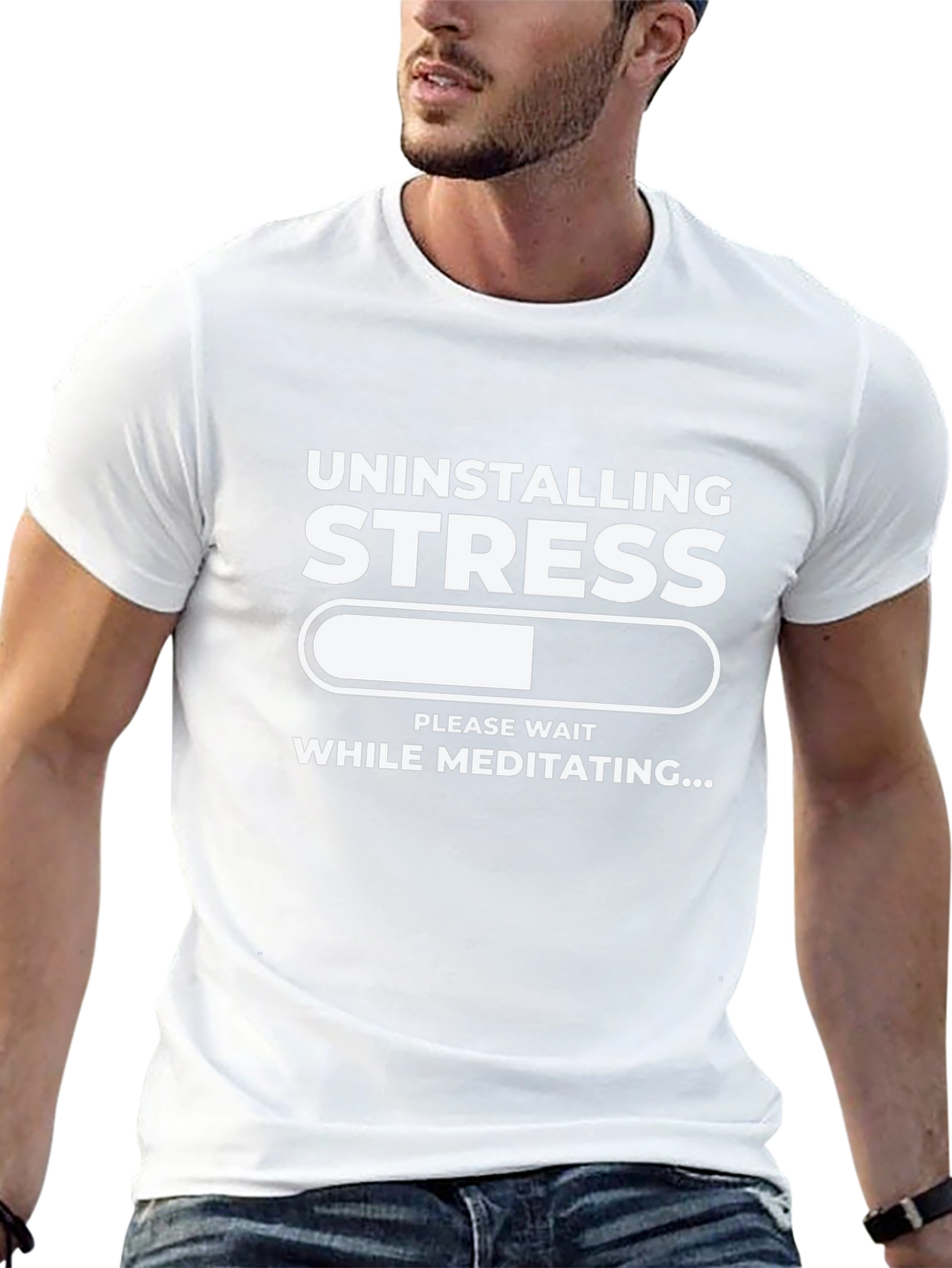 Uninstalling Stress Meditation T-Shirt