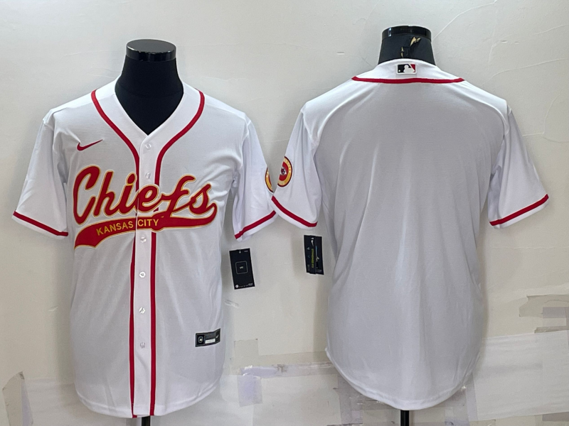 Men's Kansas City Chiefs White Blank Jerseys