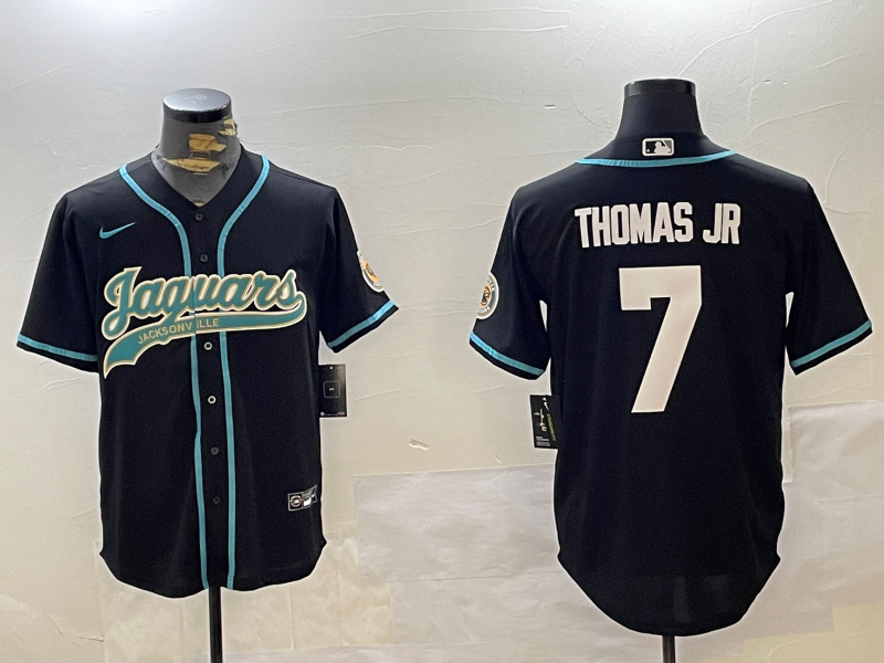 Men's Jacksonville Jaguars Brian Thomas Jr #7 Black Player Game Jerseys