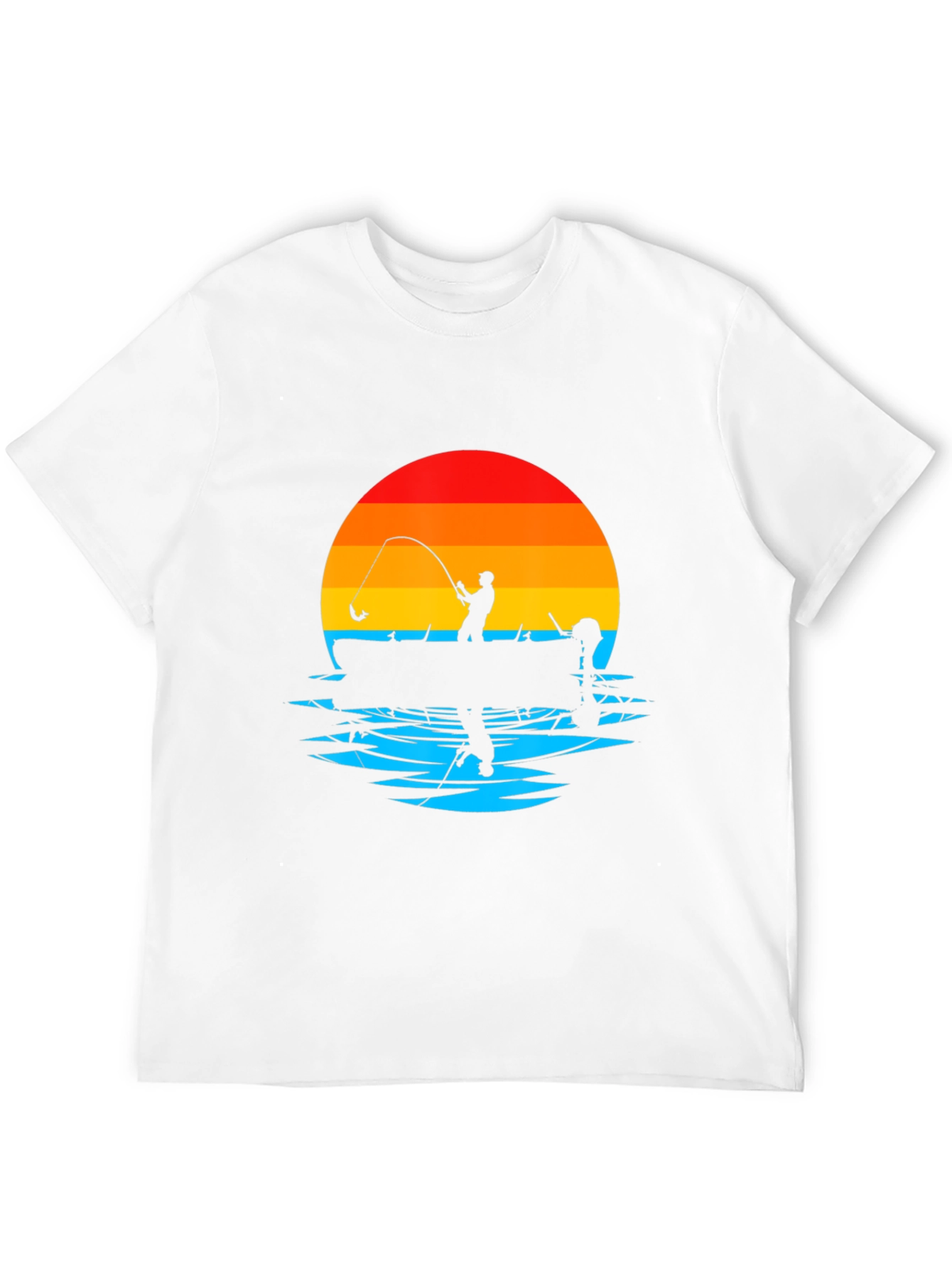 Fisherman Sunset Graphic Tee - Black