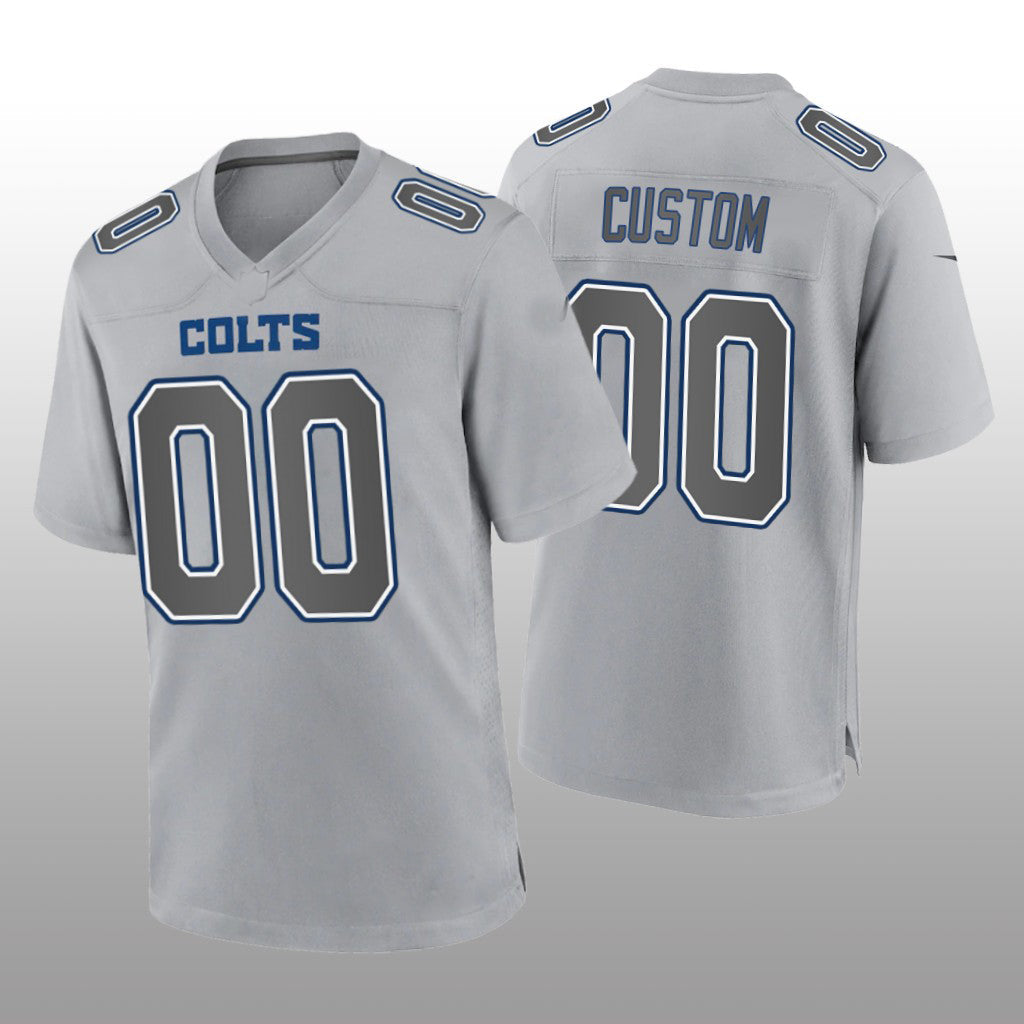 Custom1 Indianapolis Colts Gray Game Atmosphere Jerseys Stitched Jerseys Football Jerseys