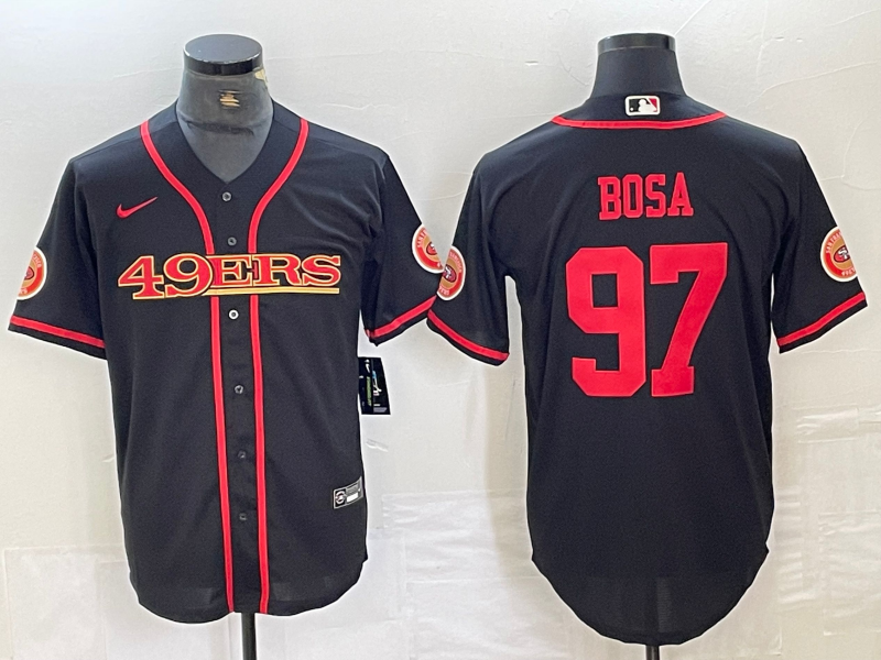 Men's San Francisco 49ers Nick Bosa #97 Black Joint Edition Player Jerseys