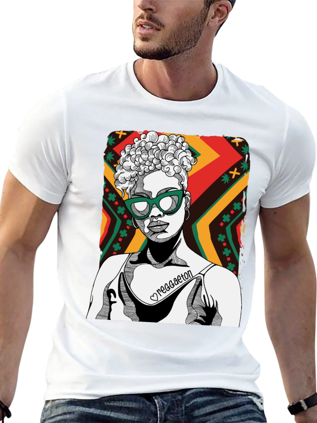 Reggaeton Woman Graphic T-Shirt - Stylish Casual Tee