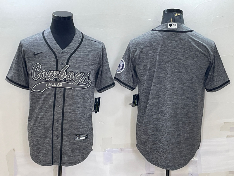 Men's Dallas Cowboys Gray Game Blank Jerseys