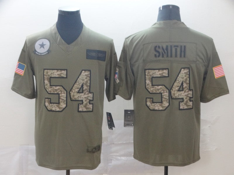 Men's Dallas Cowboys Jaylon Smith #54 Brown Player Game Jerseys