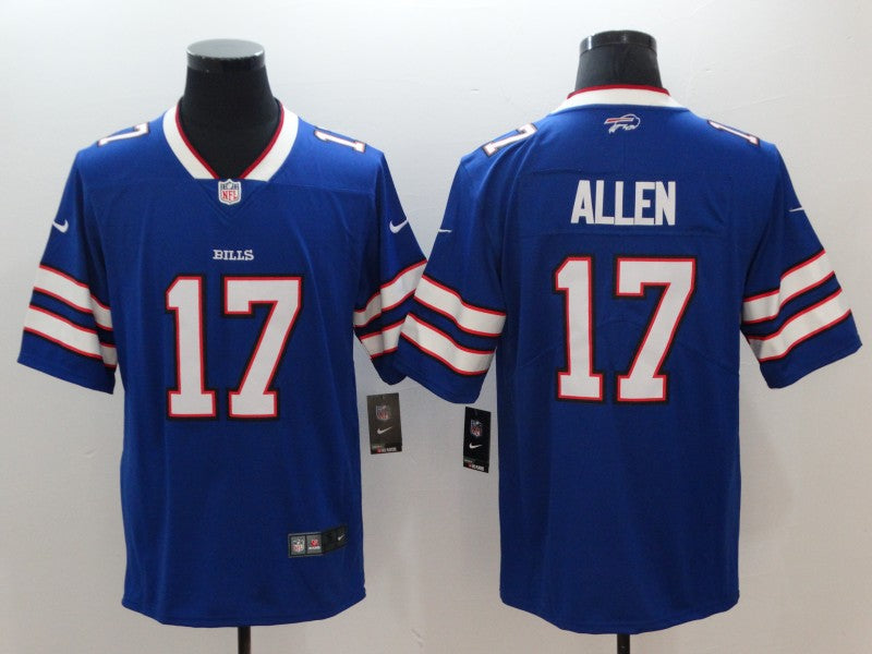 Men's Buffalo Bills Josh Allen #17 Blue Team Game Player Jerseys
