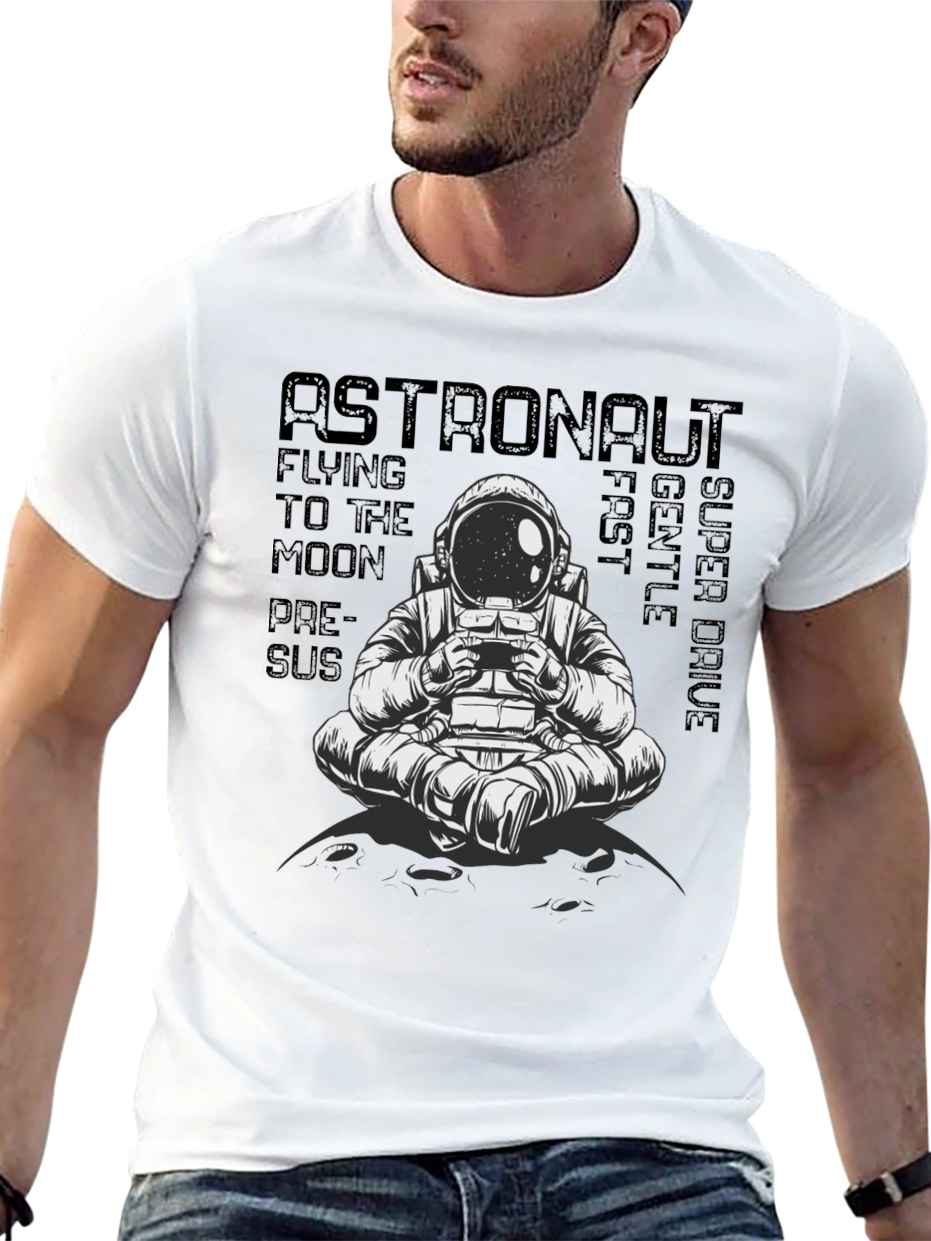 Astronaut Graphic Tee - Fly to the Moon