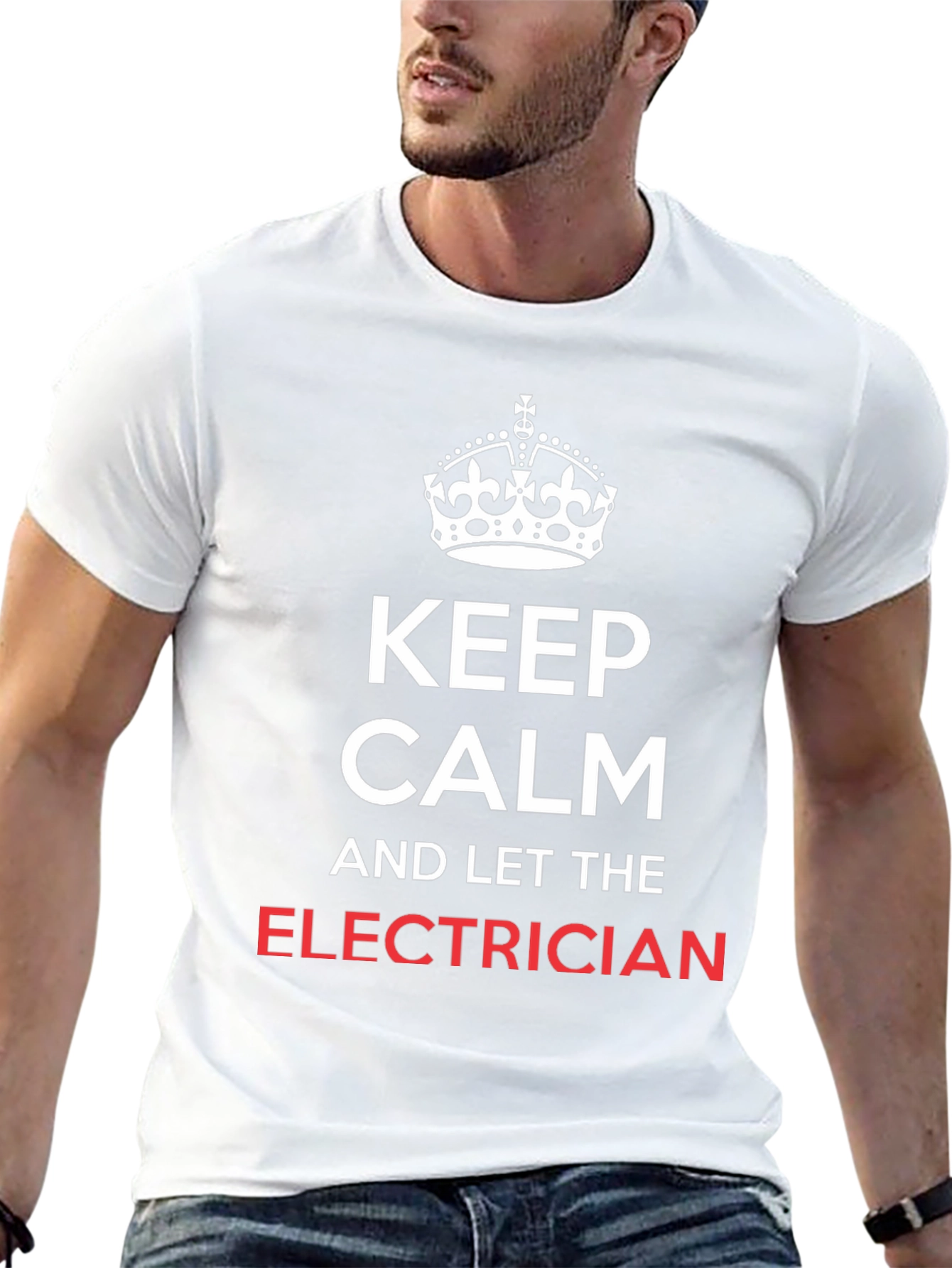 Keep Calm Electrician T-Shirt - Funny Electrician Gift