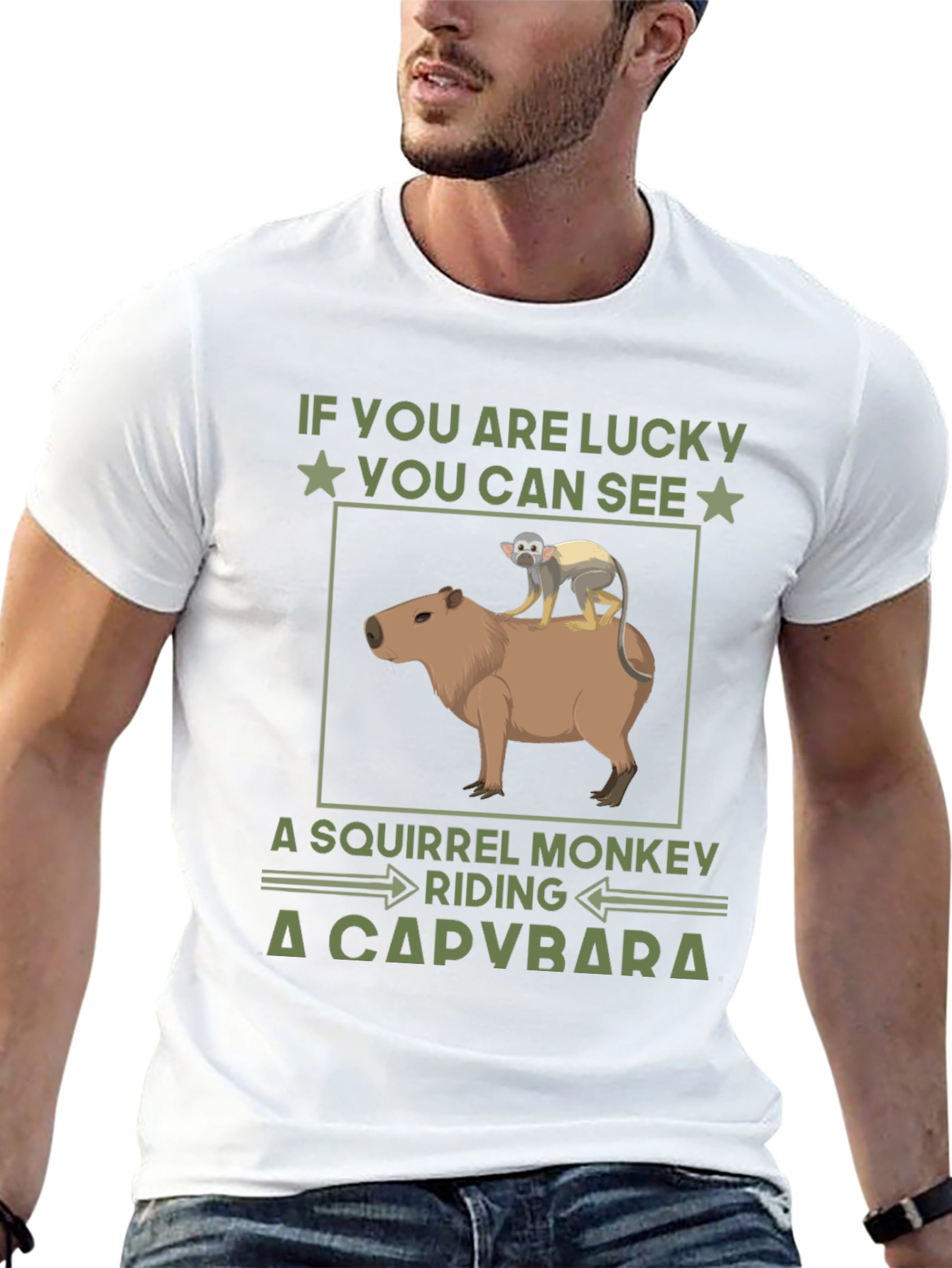 Squirrel Monkey Riding a Capybara T-Shirt