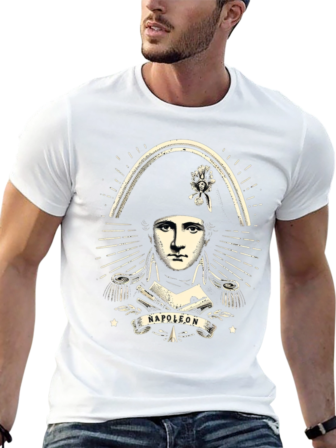 Napoleon Bonaparte Graphic Print Black T-Shirt