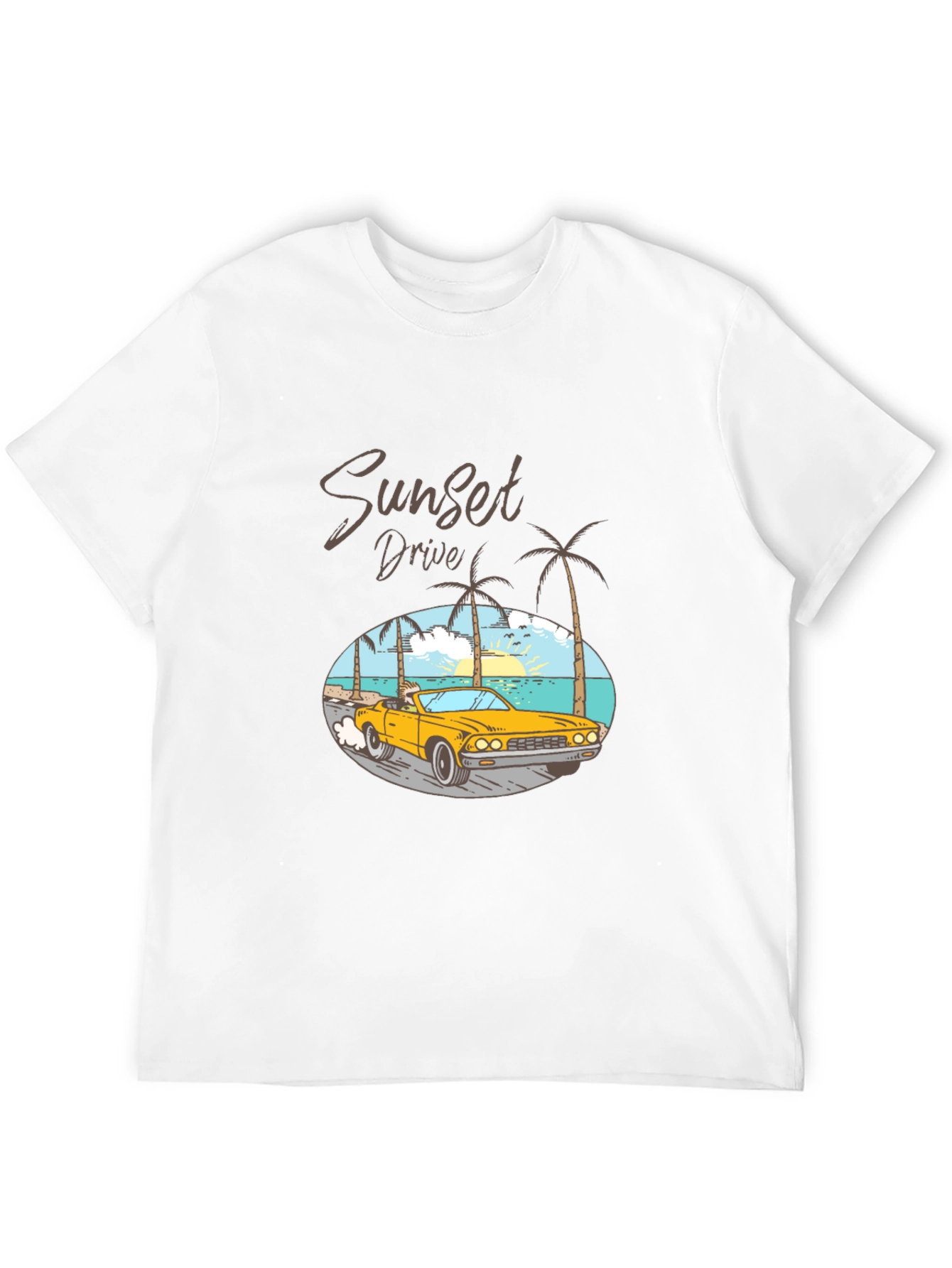 Sunset Drive Graphic T-Shirt - Classic Car