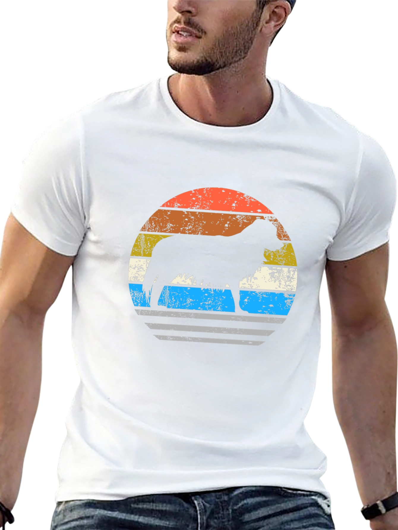 Retro Dog Silhouette Graphic Tee