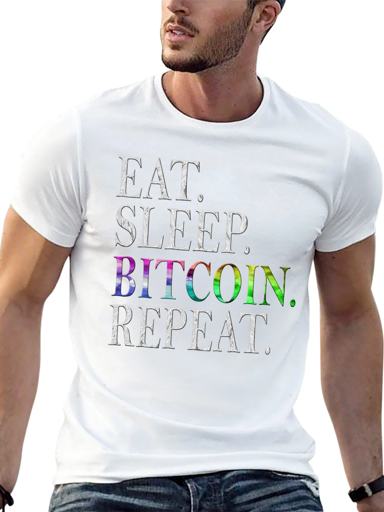Eat Sleep Bitcoin Repeat Graphic Tee