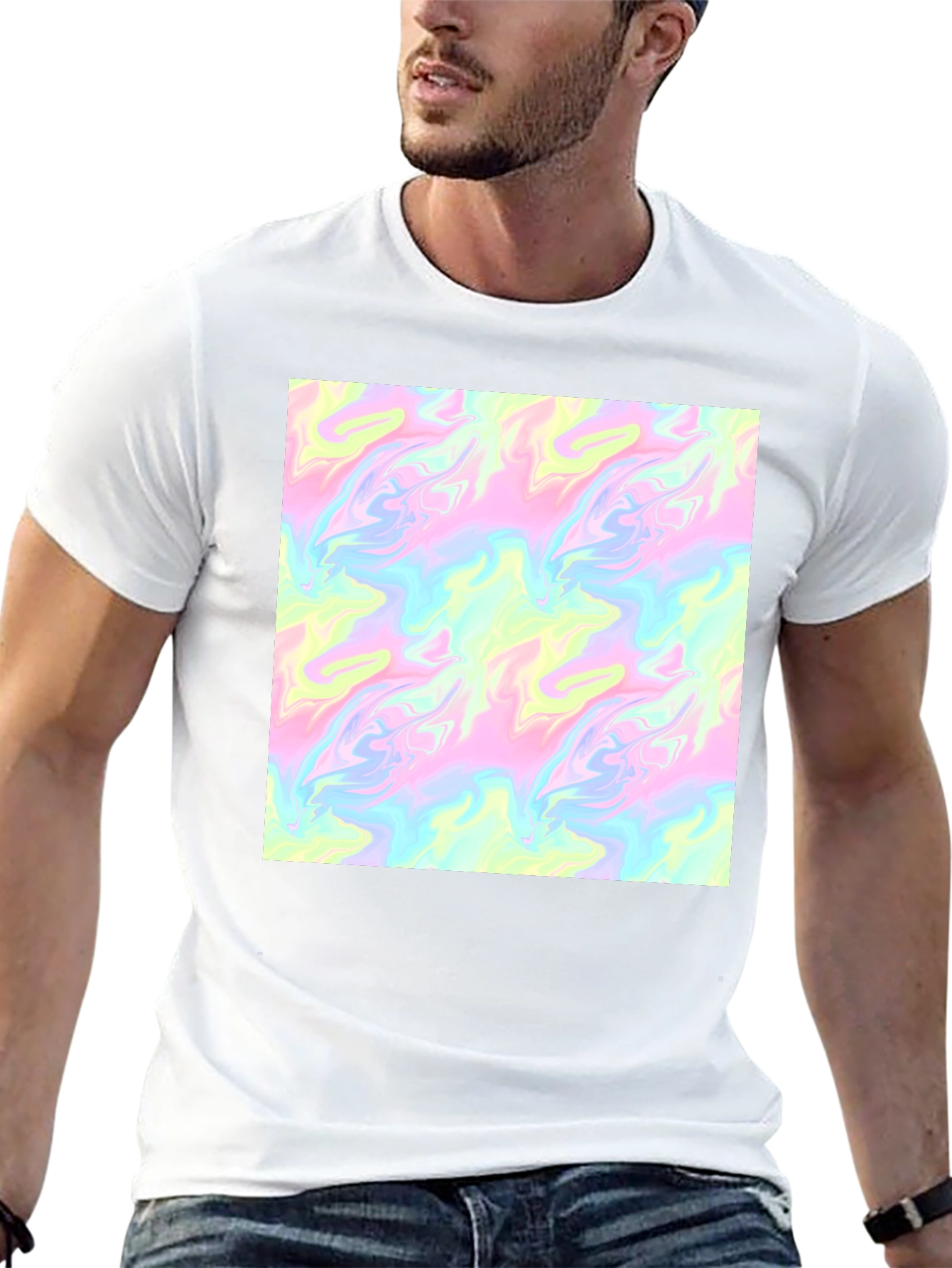 Abstract Pattern Graphic Tee - Unisex Black T-Shirt