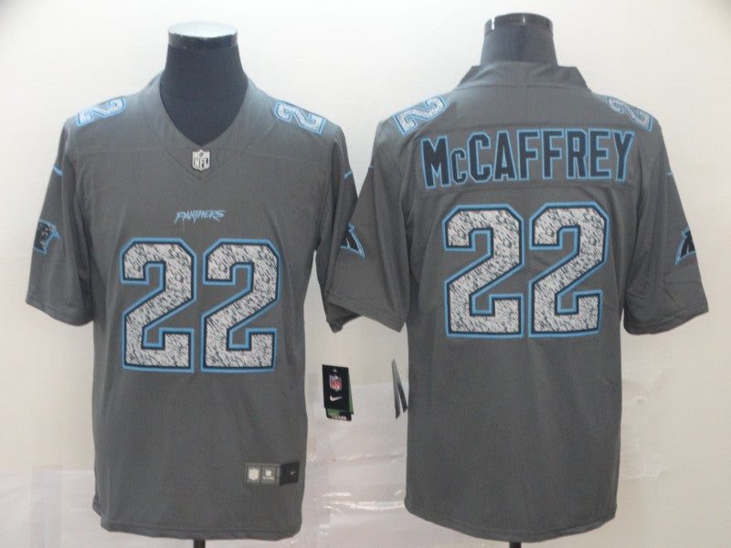 Men's Carolina Panthers Christian McCaffrey #22 Gray Game Player Jerseys