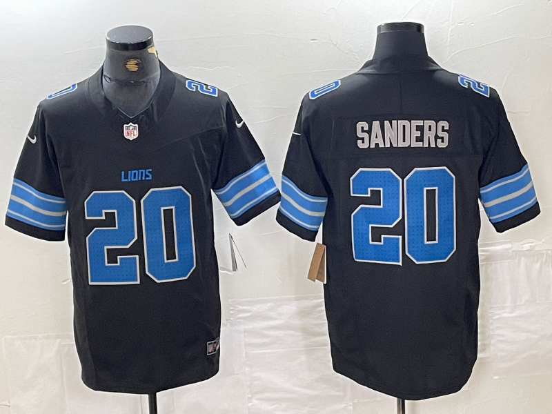 Men's Detroit Lions Barry Sanders #20 Black Vapor F.U.S.E. Limited Jerseys