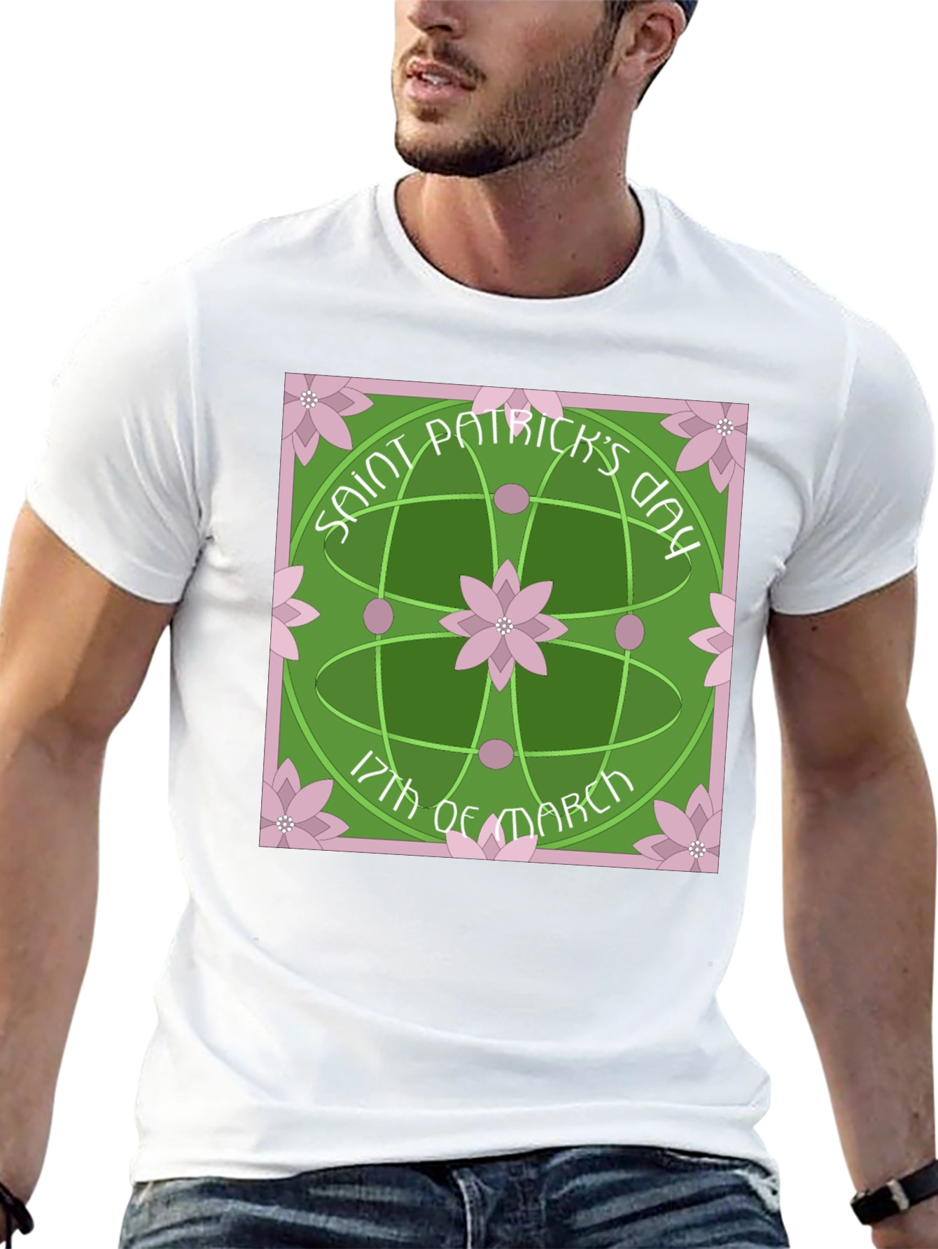 Saint Patricks Day Lotus Flower T-Shirt