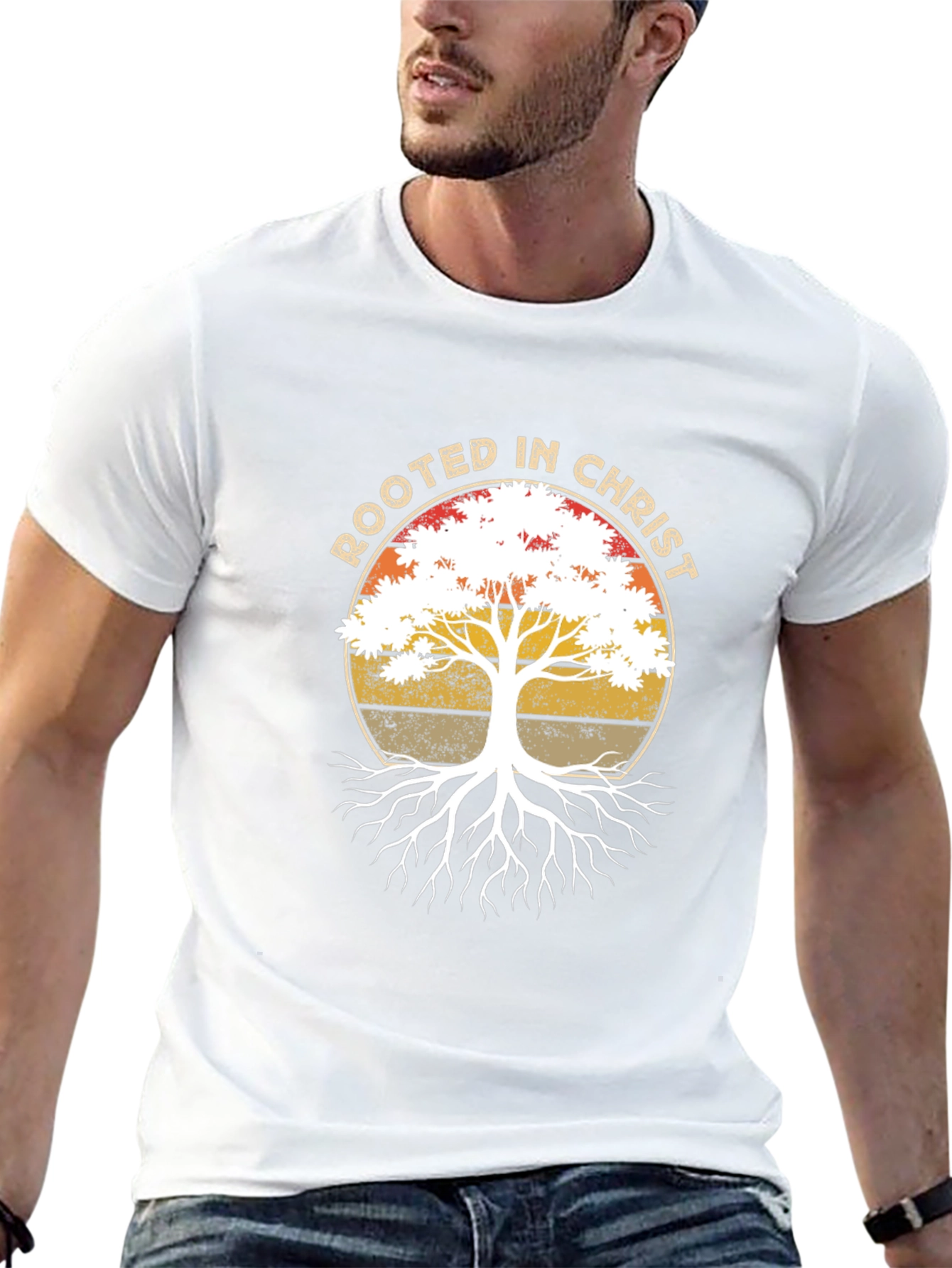Rooted in Christ Tree Graphic Tee - Black