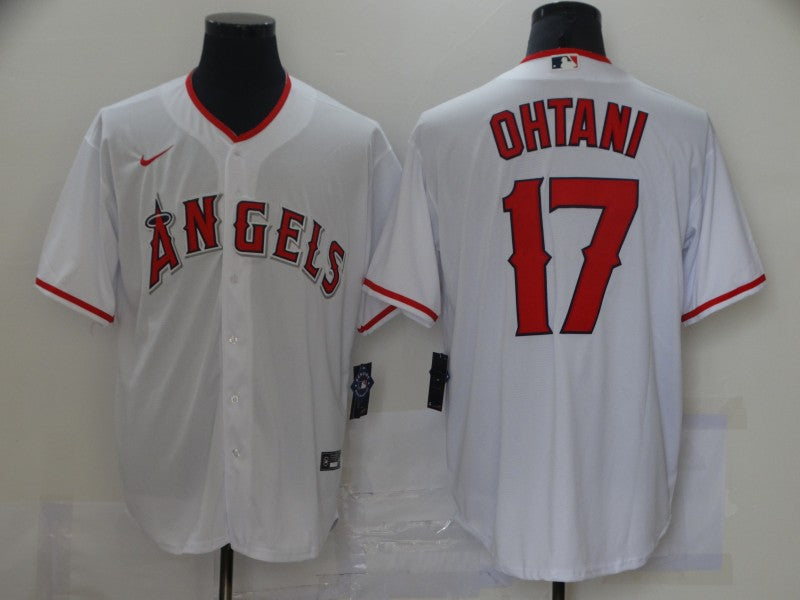 Men's Los Angeles Angels Shohei Ohtani #17 MLB White Jerseys