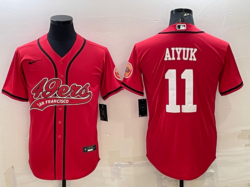Men's San Francisco 49ers Brandon Aiyuk #11 Red Game Jerseys Joint Edition
