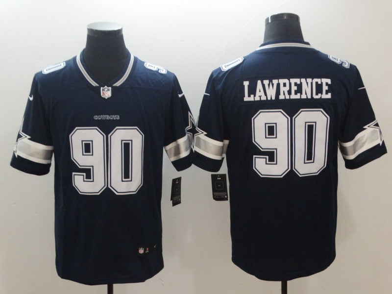 Men's Dallas Cowboys DeMarcus Lawrence #90 Navy Game Player Jerseys