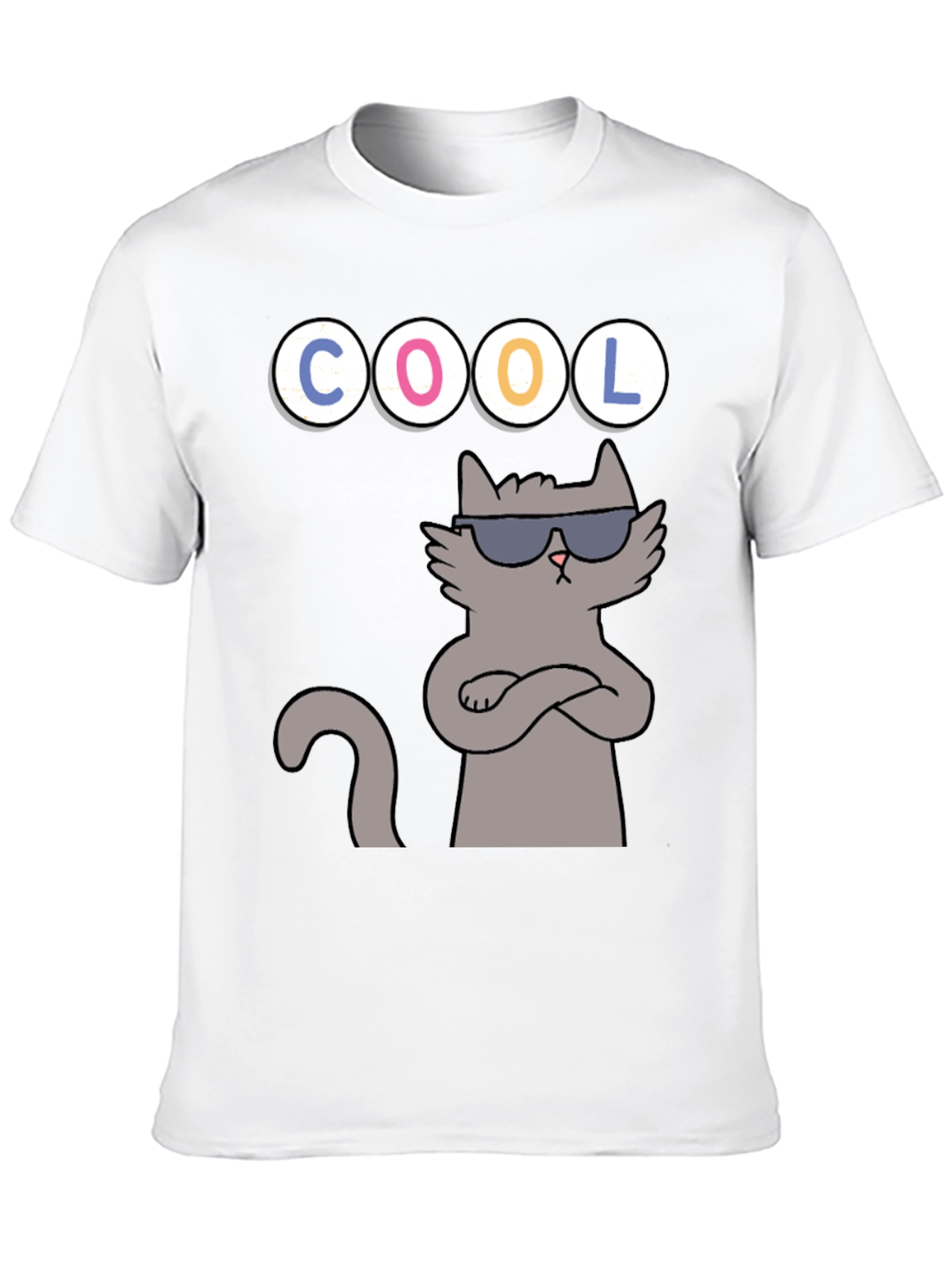 Cool Cat Graphic Tee - Unisex Black T-Shirt