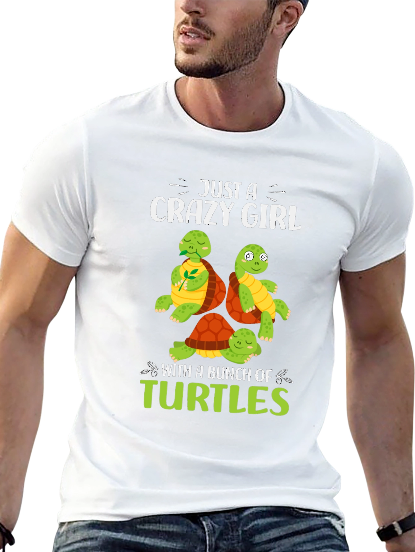 Crazy Girl Turtles Graphic Tee