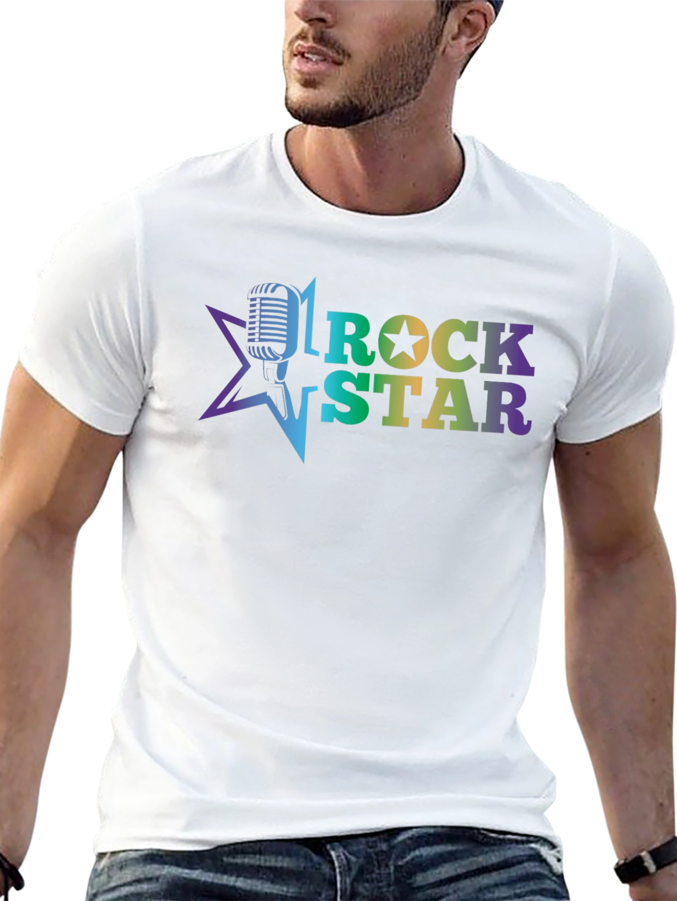 Rock Star Graphic Tee - Black Unisex T-Shirt