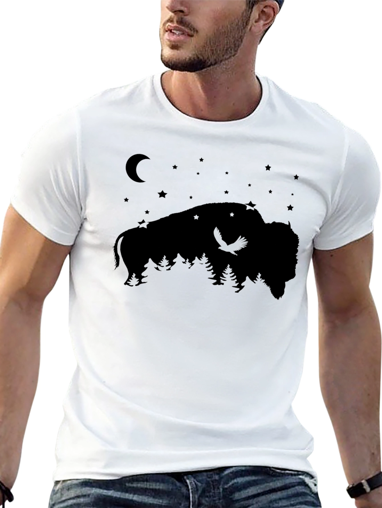 Buffalo Nightscape Graphic T-Shirt