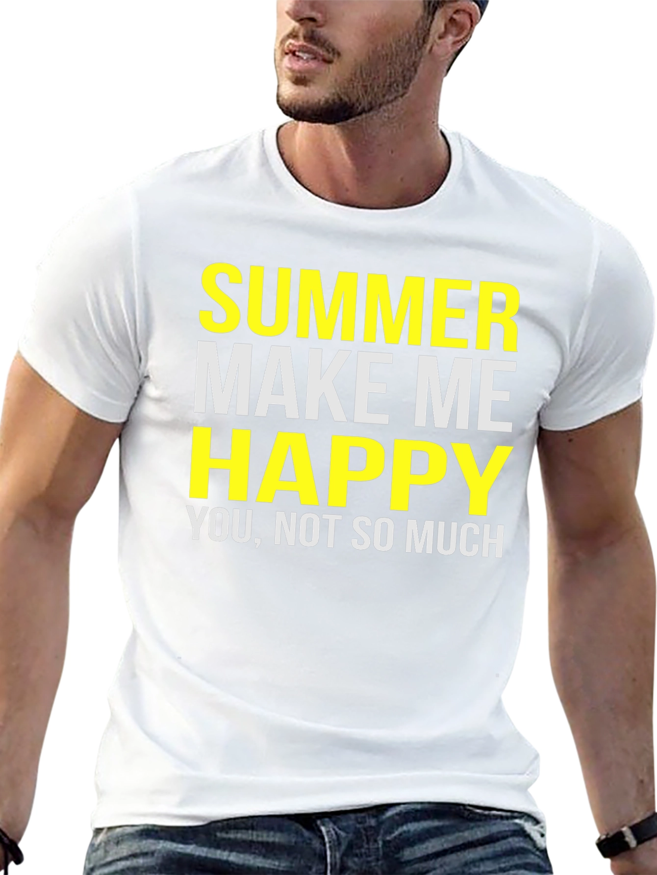 Funny Summer T-Shirt - Make Me Happy Graphic Tee