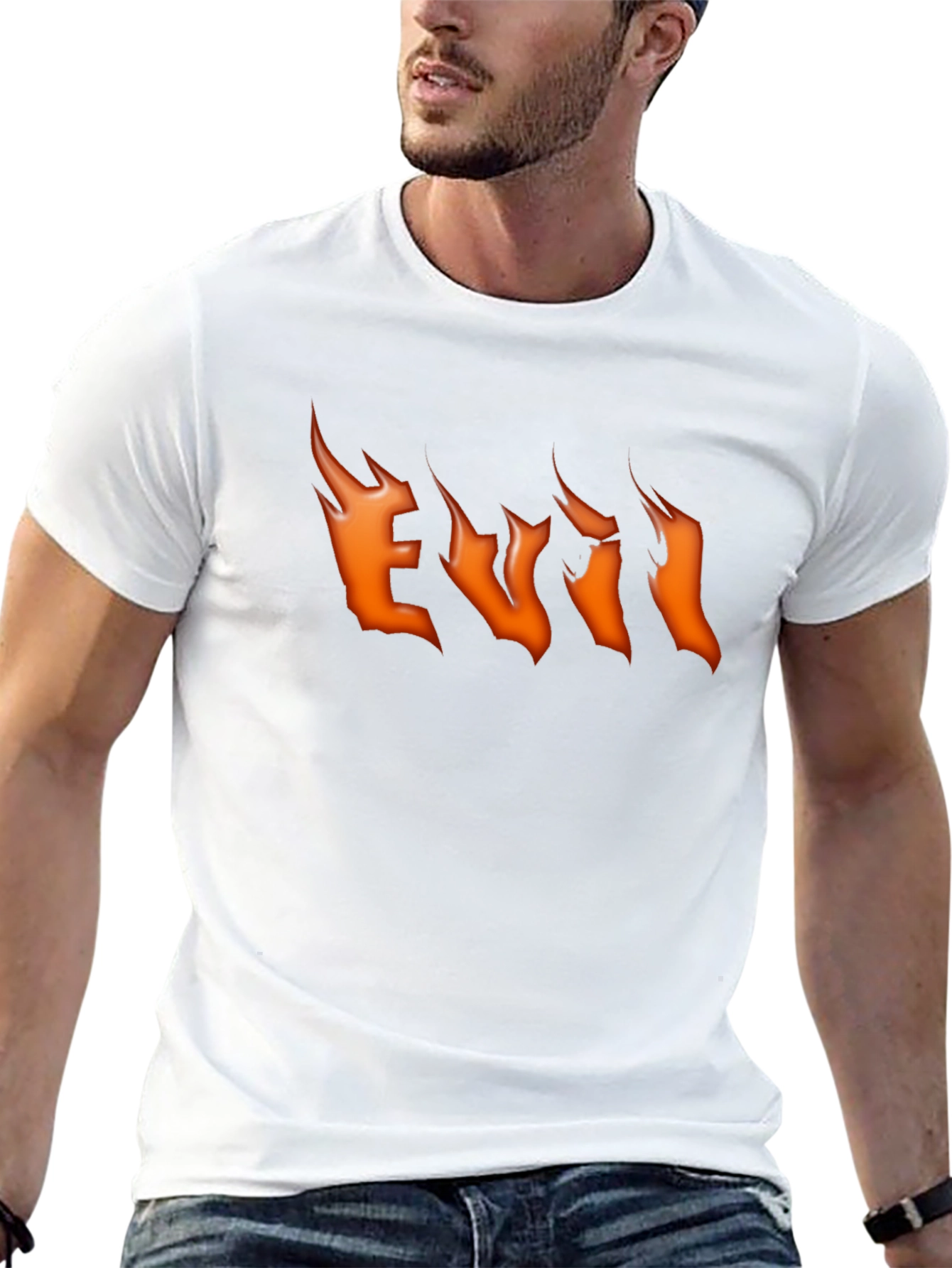 Evil Flames Graphic Black T-Shirt