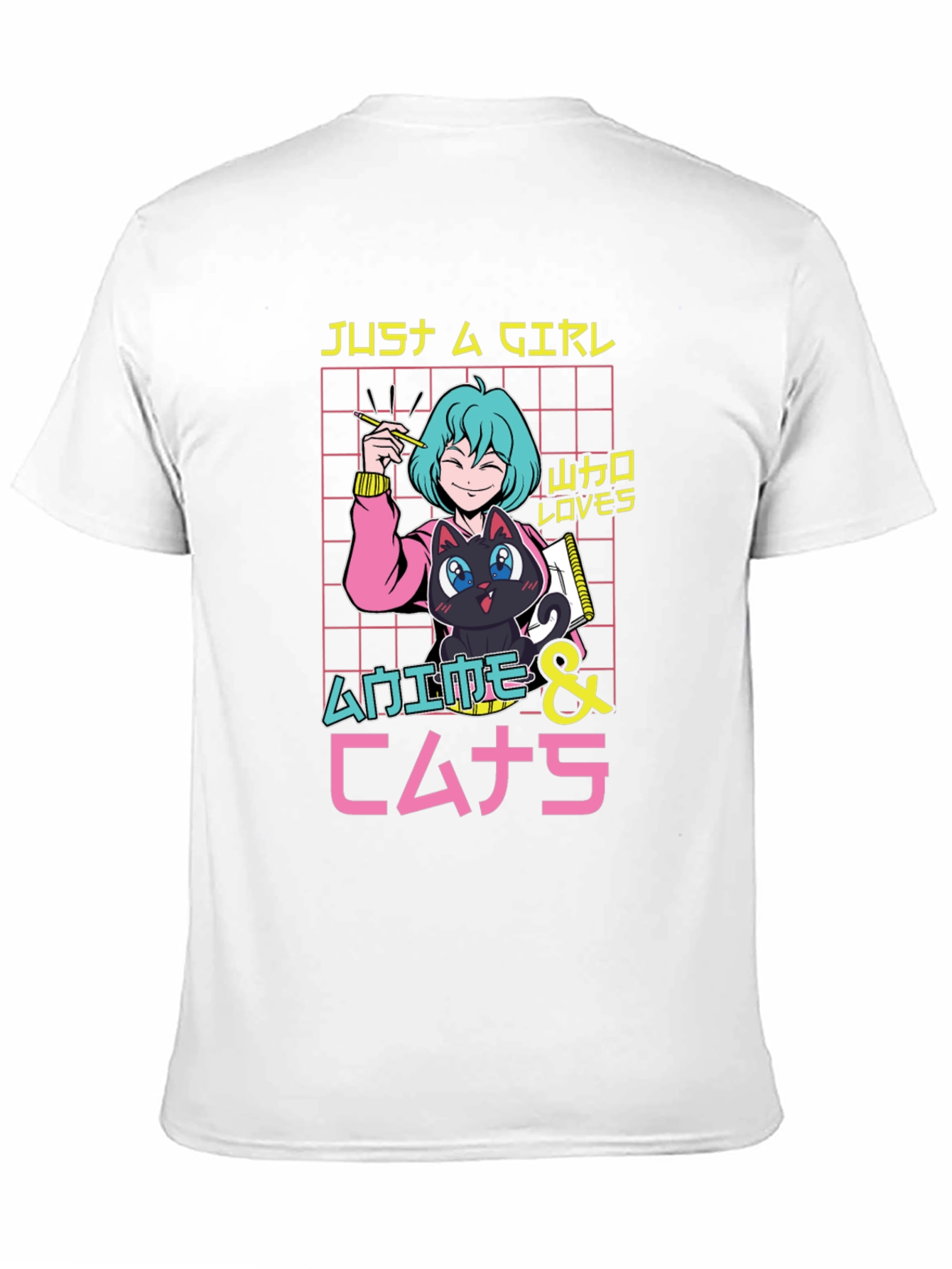 Anime Lover Girls Black T-Shirt