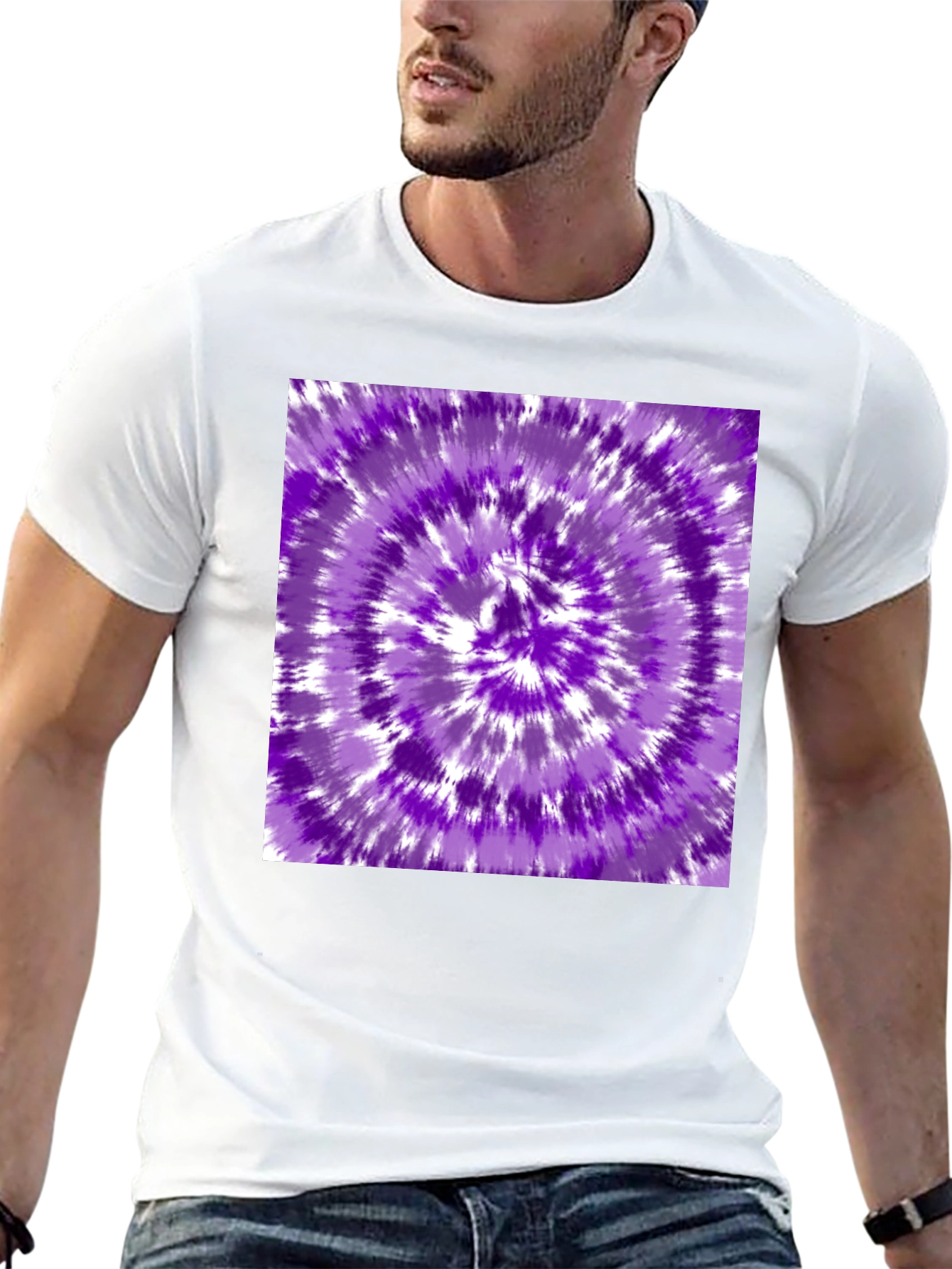 Purple Tie-Dye Graphic Tee - Stylish Casual Wear