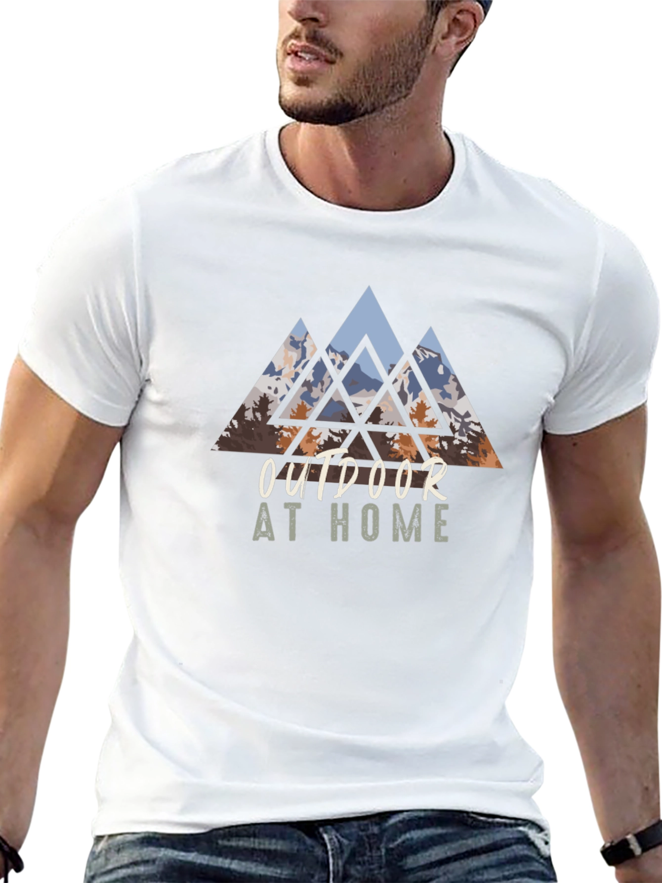Outdoor At Home Graphic Tee - Black