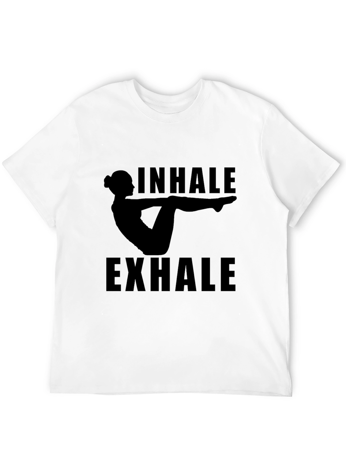 Inhale Exhale Yoga Pose Black T-Shirt