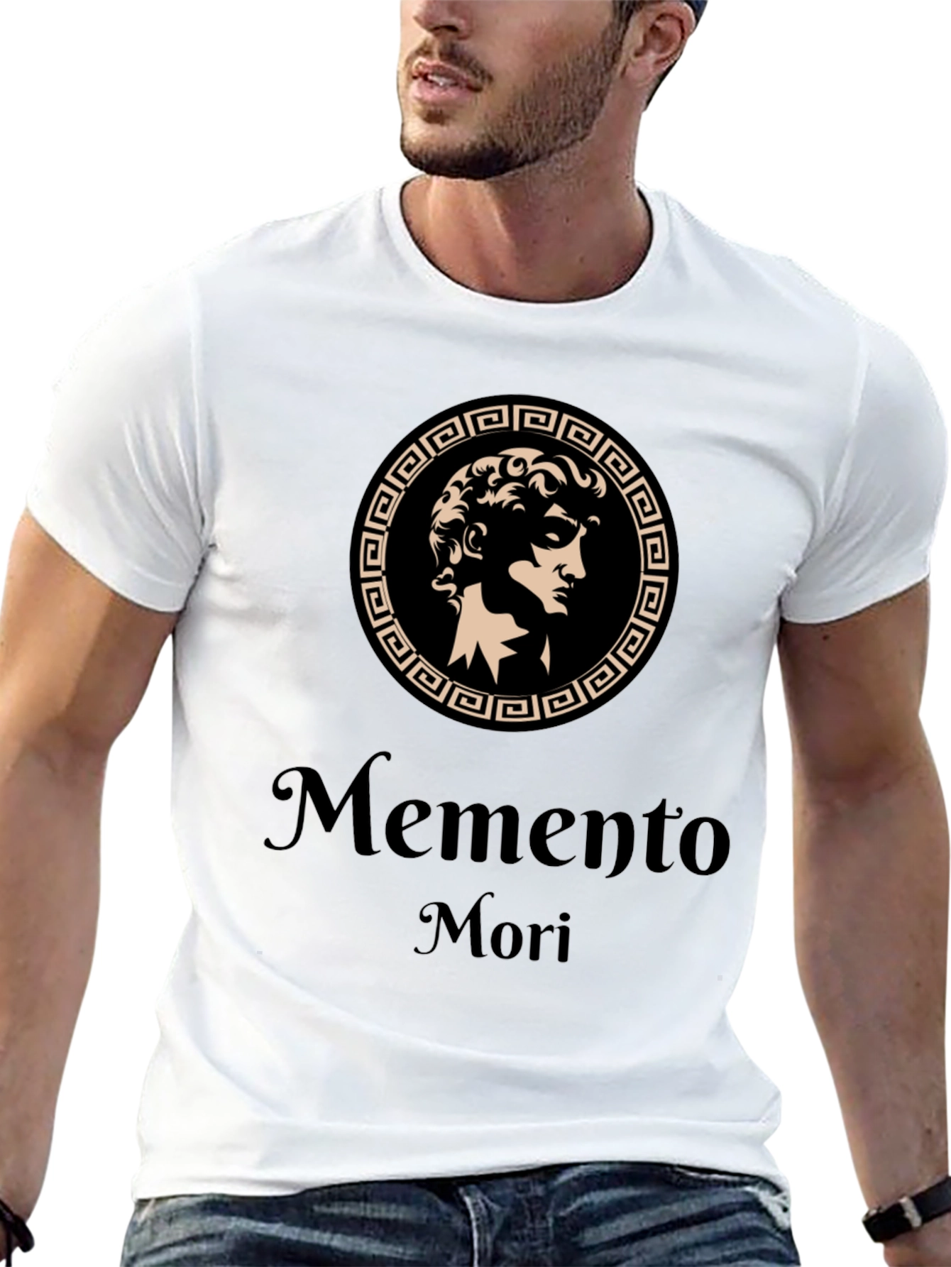 Memento Mori Graphic Tee - Ancient Greek Design