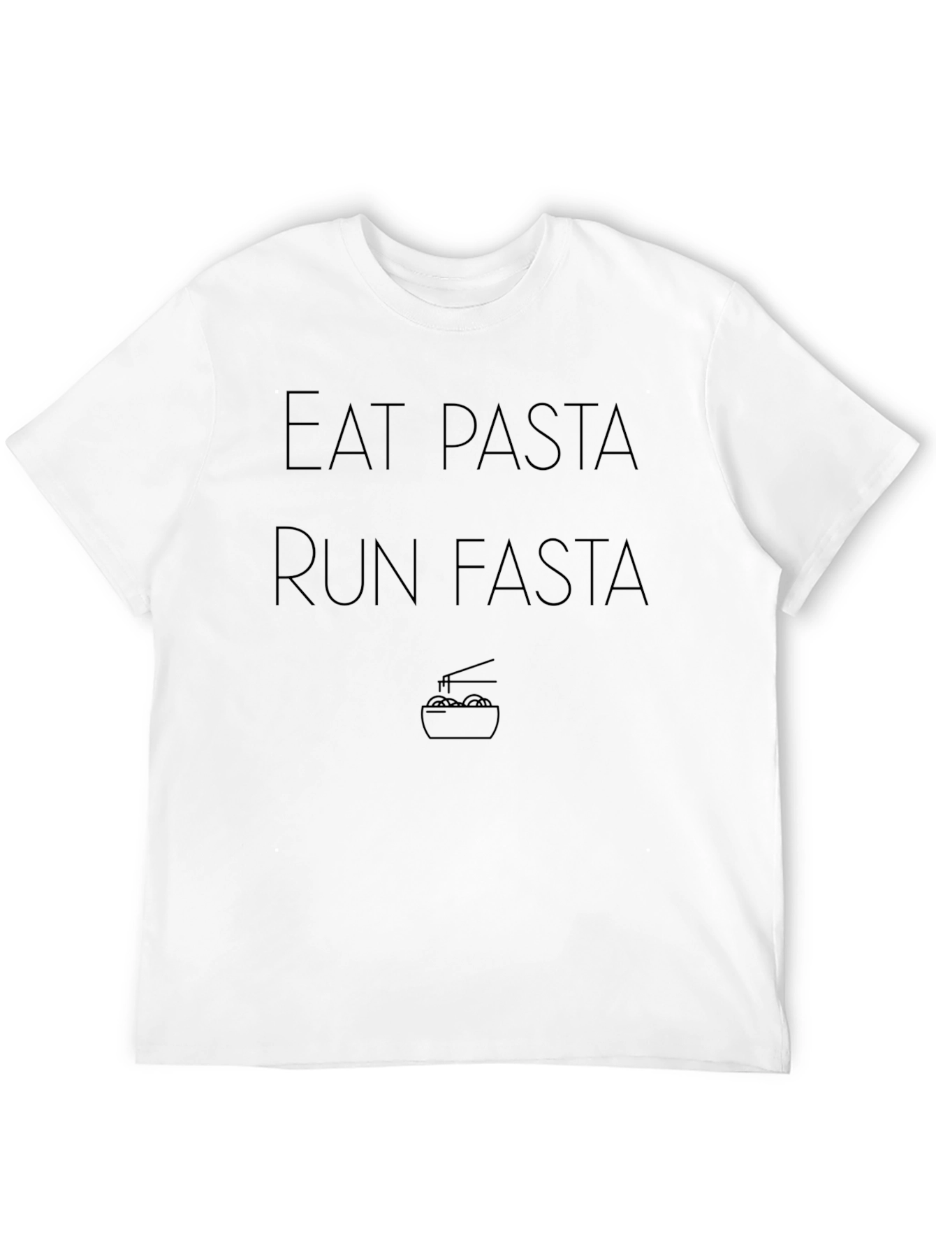 Eat Pasta Run Fasta Graphic Tee - Black