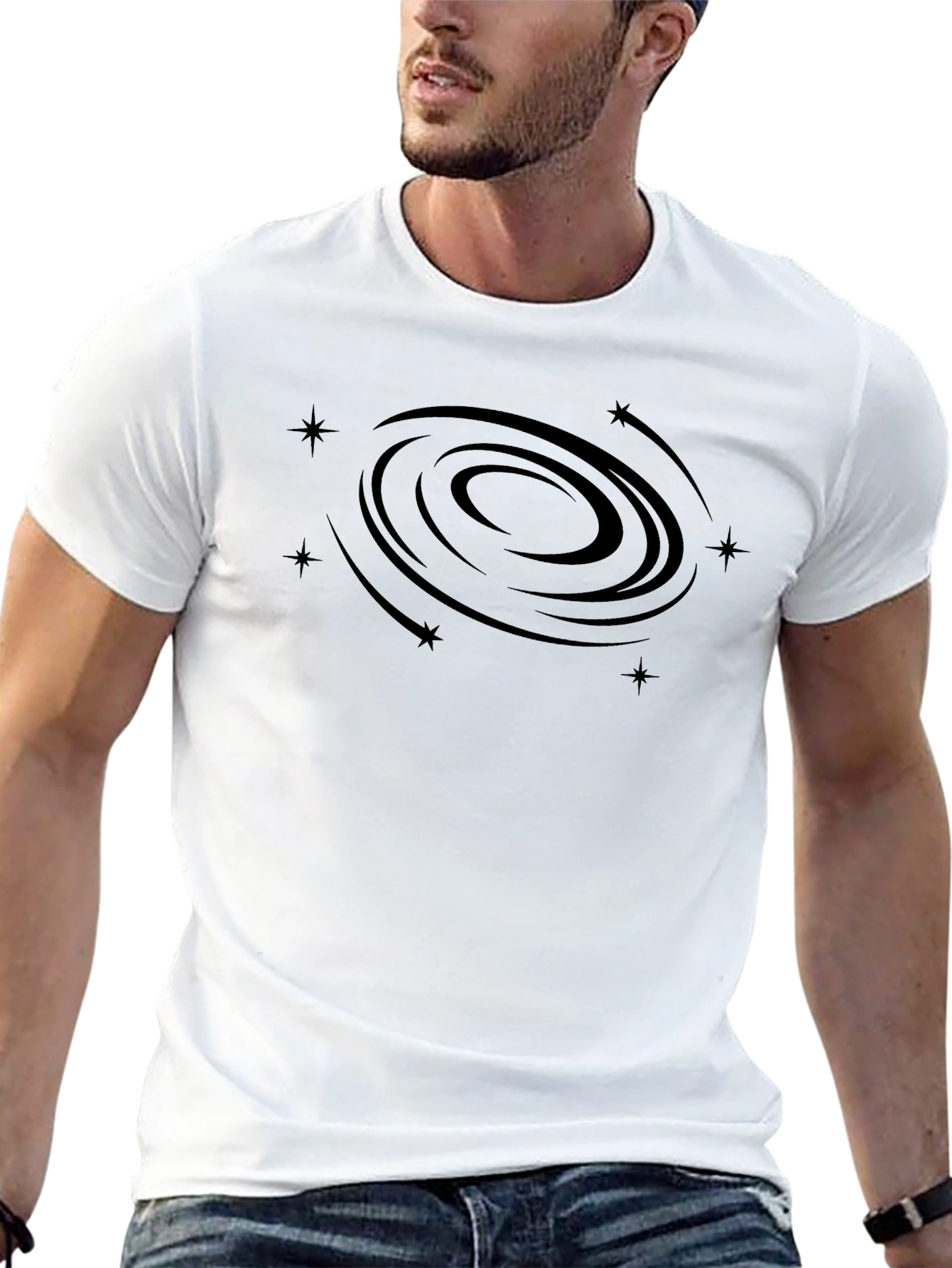 Galaxy Graphic Black T-Shirt