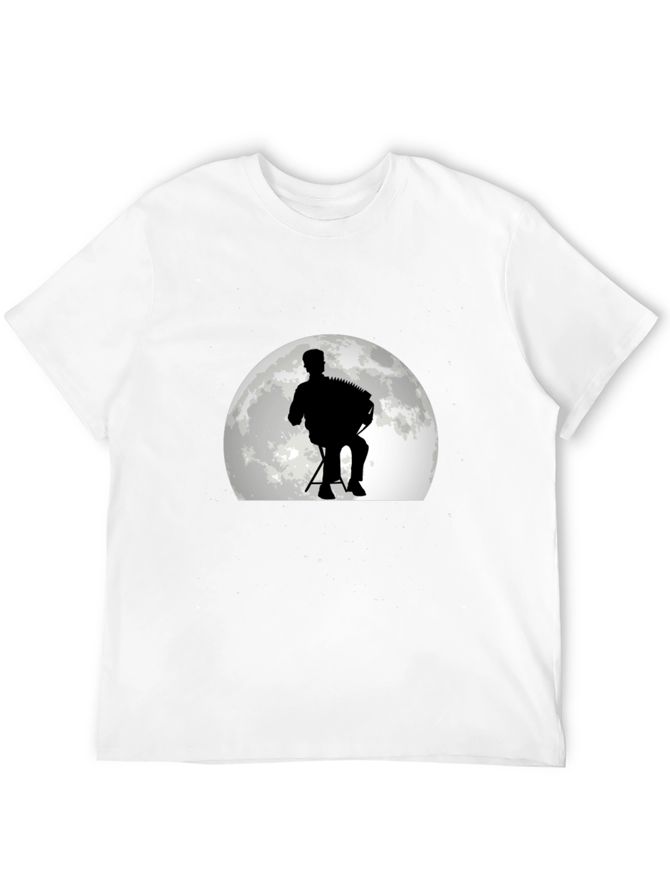 Moon Accordion T-Shirt - Black