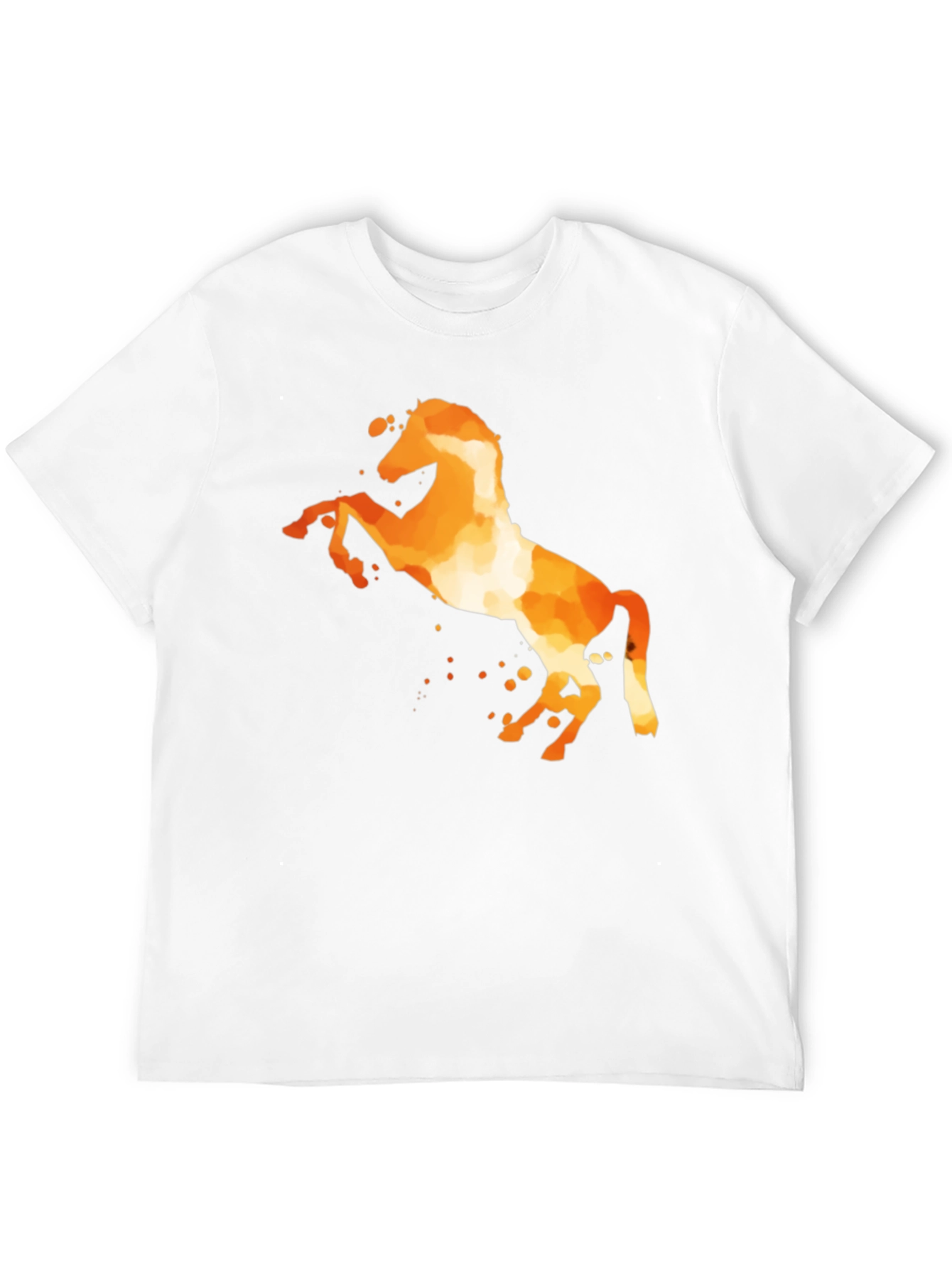 Fiery Horse Graphic Tee - Black Cotton Blend