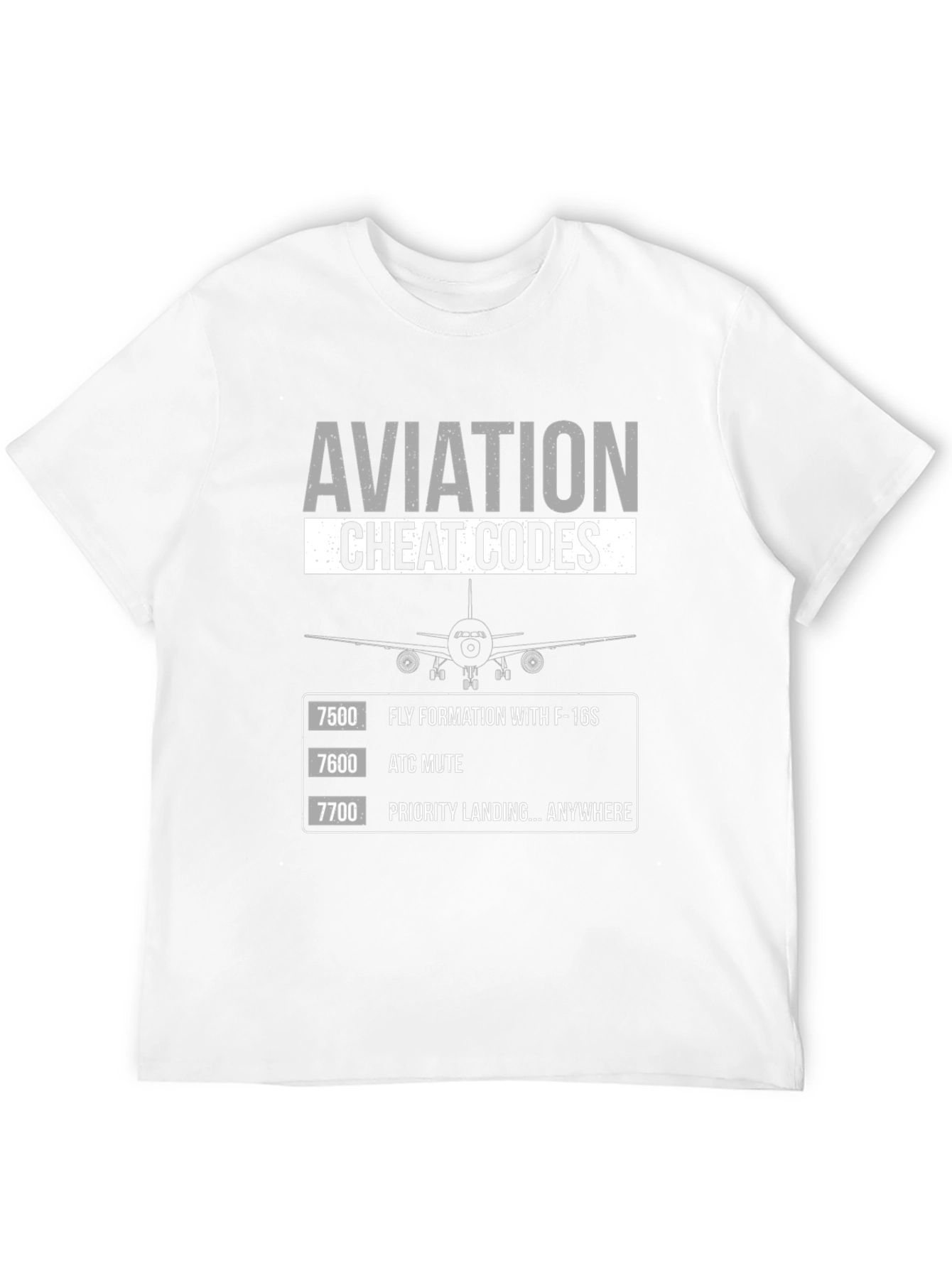 Aviation Cheat Codes Graphic T-Shirt - Pilot Humor