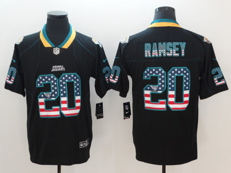 Men's Jacksonville Jaguars Jalen Ramsey #20 Black Player Game Jerseys