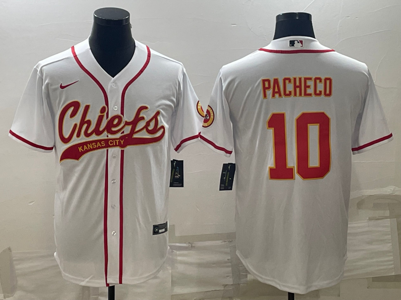 Men's Kansas City Chiefs Isiah Pacheco #10 White Game Jerseys Joint Edition