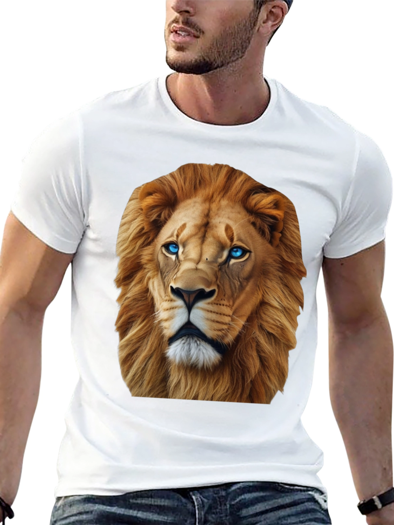 Lion Graphic Tee - Bold Animal Print