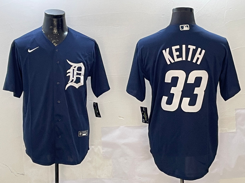 Men's Detroit Tigers Colt Keith #33 Navy Replica Player Jerseys