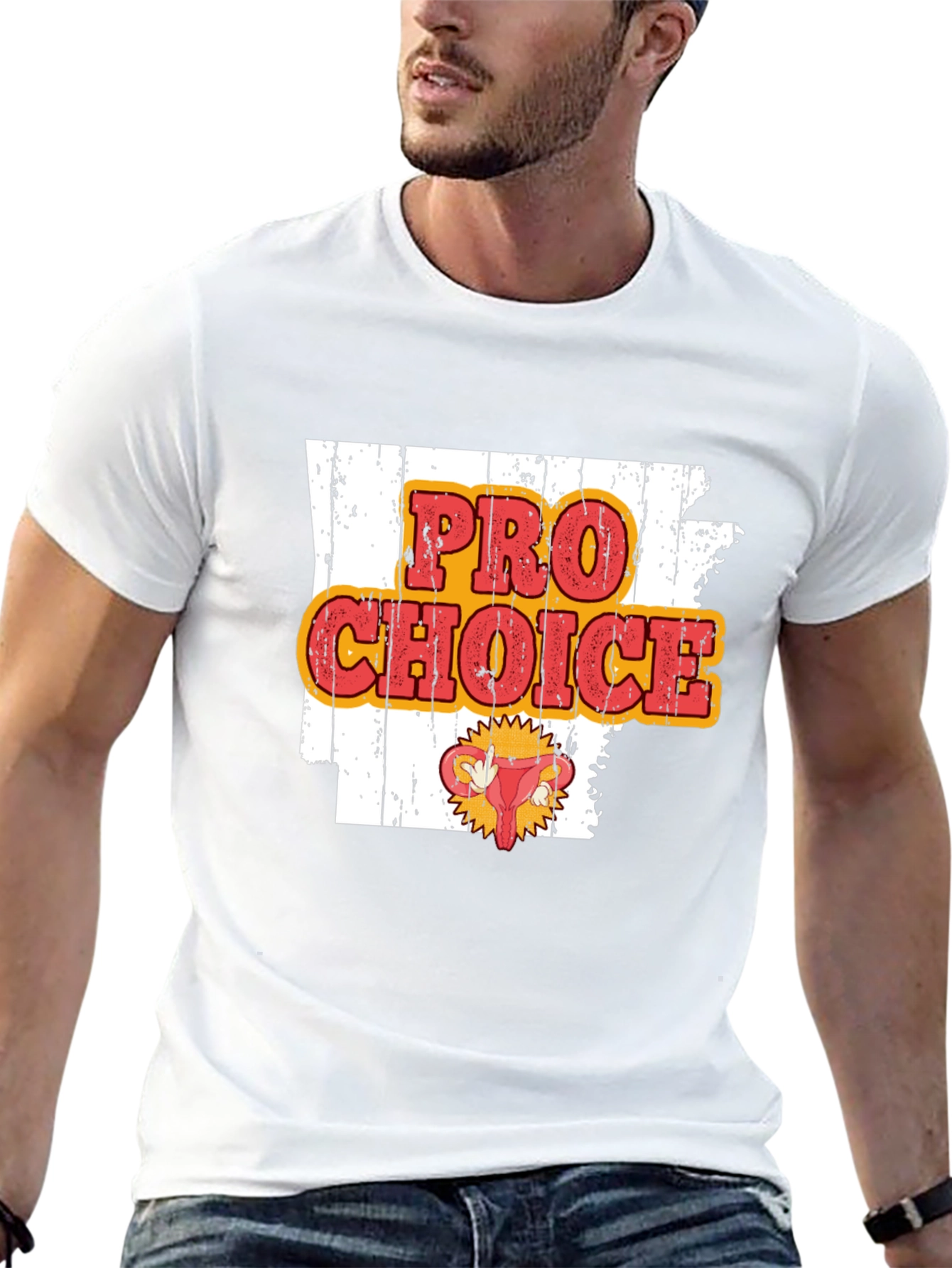 Pro-Choice Graphic Print Crew Neck Tee