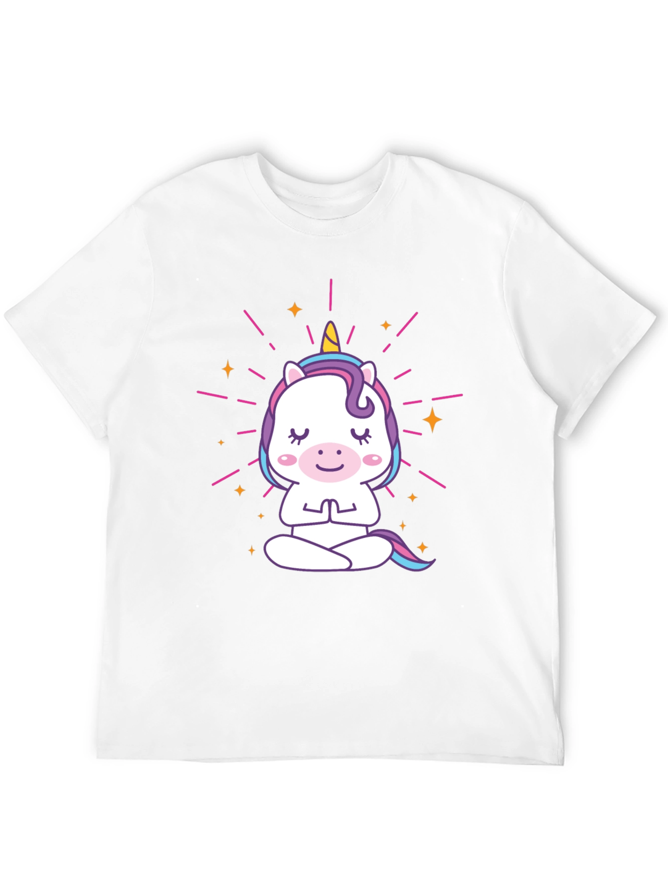 Yoga Unicorn Graphic Black T-Shirt