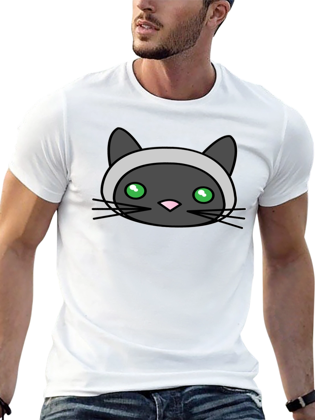 Cat Astronaut Black T-Shirt - Unique Graphic Tee
