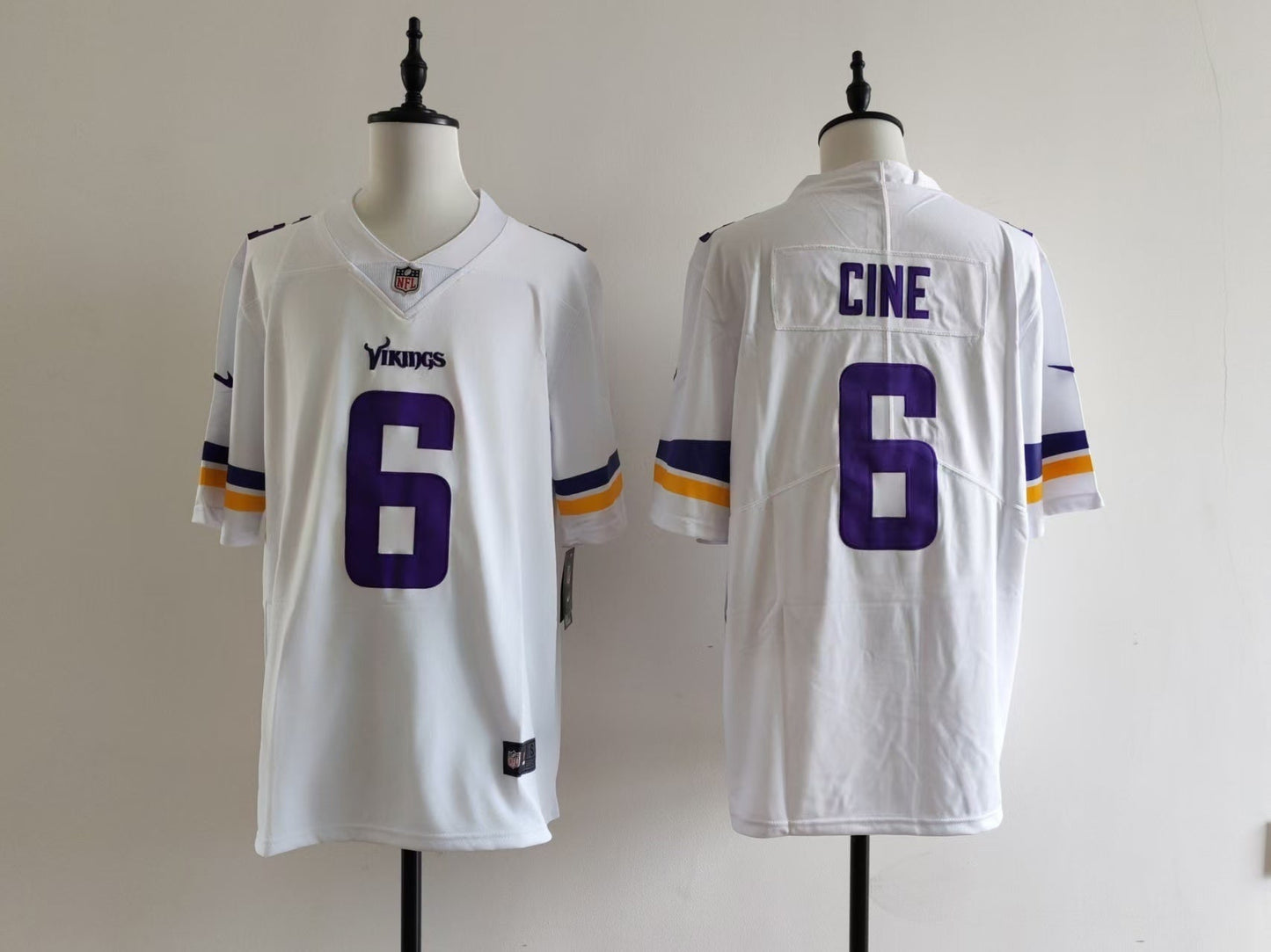 Men's Minnesota Vikings Lewis Cine Nike Jersey - White#6